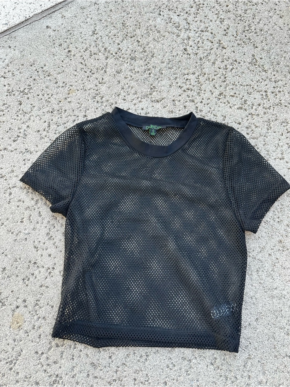 Club Exx- Dollskill black mesh Top sz small